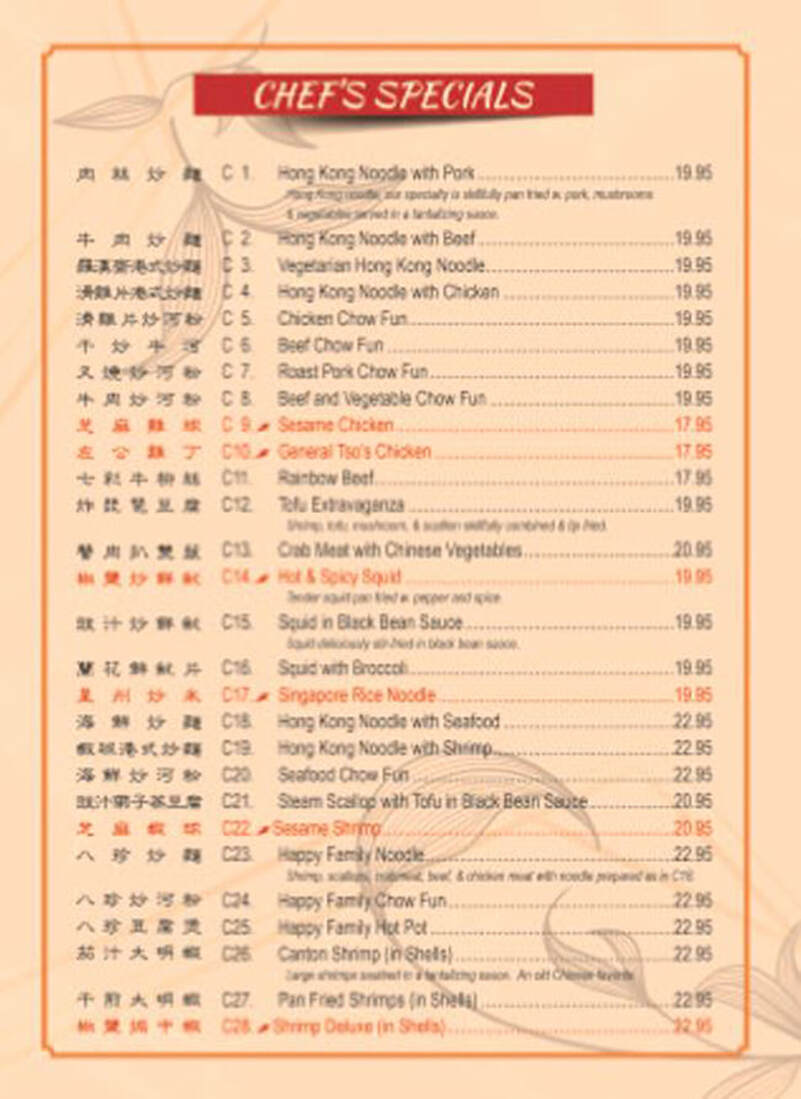 Chef's Specials